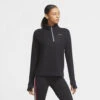 Nike Sphere 1/2-zip Running Top Zwart Dames