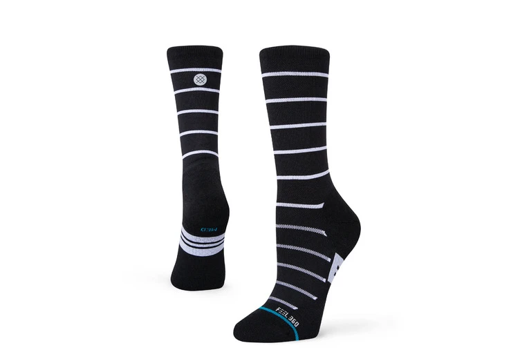 Stance Stride Stripe Crew Loopkousen Zwart Dames 3 Stance Stride Stripe Crew Loopkousen Zwart Dames