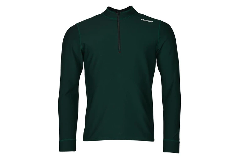 Fusion Zip Neck Shirt Groen Heren 5 Fusion Zip Neck Shirt Groen Heren - Afbeelding 3