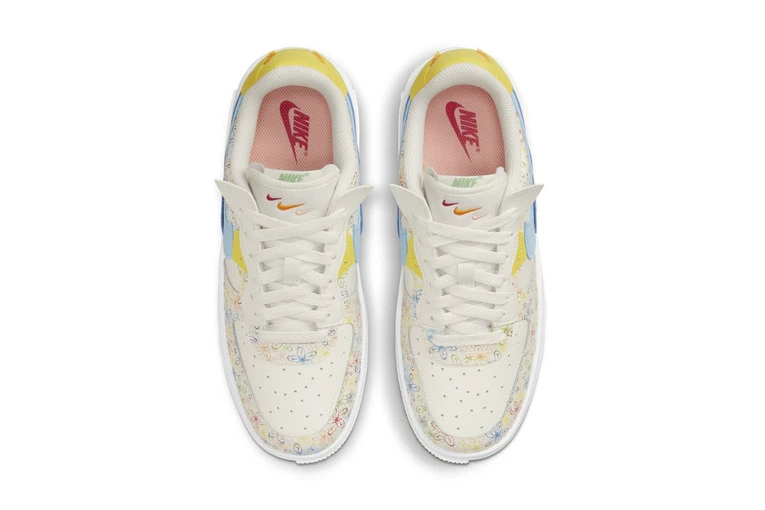 Nike Air Force 1 Fontanka Sneaker Sail/university Blue/vivid Sulfur Dames 6 Nike Air Force 1 Fontanka Sneaker Sail/university Blue/vivid Sulfur Dames - Afbeelding 4