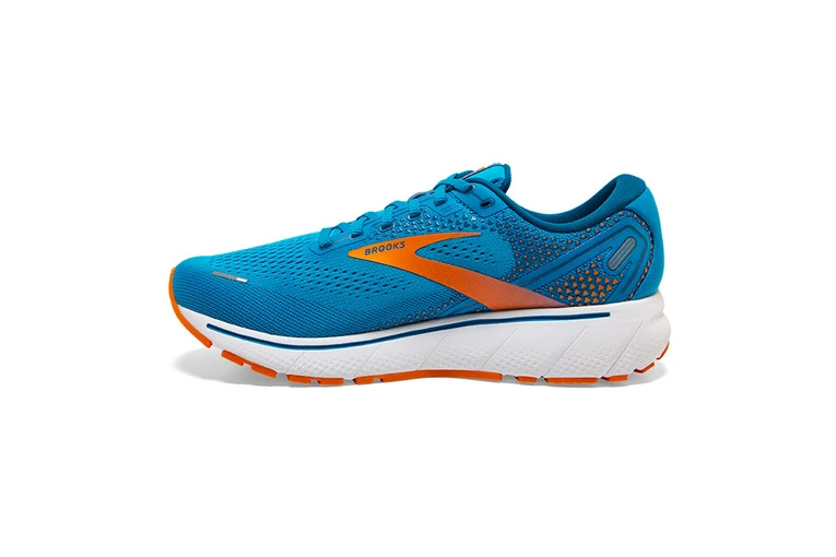 Brooks Ghost 14 Loopschoen Vivid Blue/oranje Heren 4 Brooks Ghost 14 Loopschoen Vivid Blue/oranje Heren - Afbeelding 2