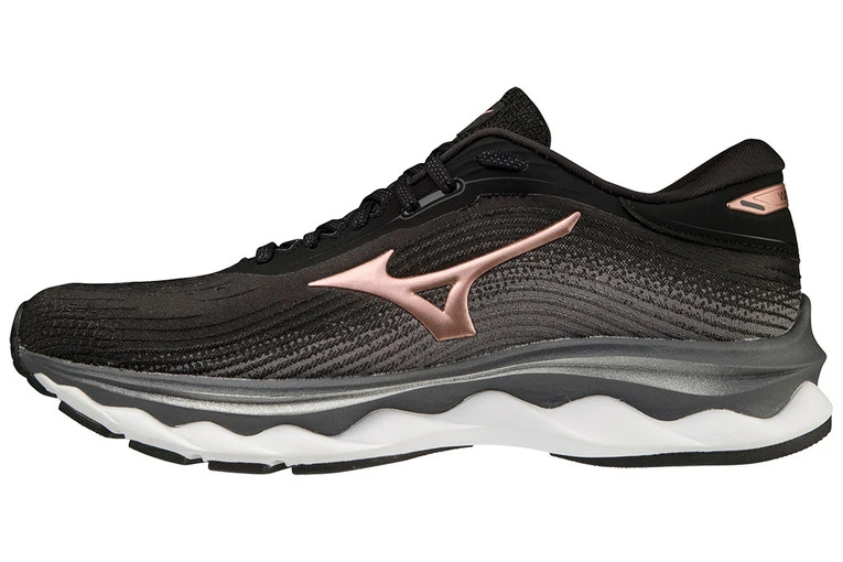 Mizuno Wave Sky 5 Loopschoen Zwart Dames 4 Mizuno Wave Sky 5 Loopschoen Zwart Dames - Afbeelding 2