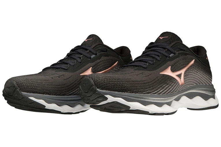 Mizuno Wave Sky 5 Loopschoen Zwart Dames 6 Mizuno Wave Sky 5 Loopschoen Zwart Dames - Afbeelding 4