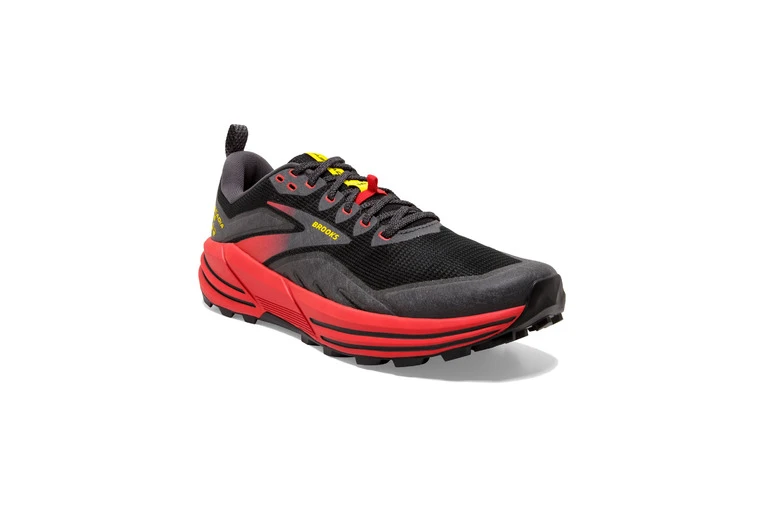Brooks Cascadia 16 Trailschoenen Black/Fiery Red/Blazing Yellow Heren 5 Brooks Cascadia 16 Trailschoenen Black/Fiery Red/Blazing Yellow Heren - Afbeelding 3
