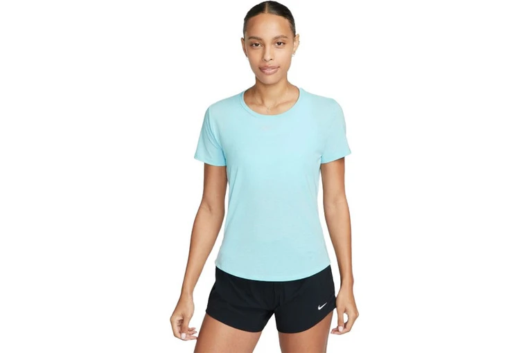 Nike Dri-FIT One Luxe T-shirt Lichtblauw Dames 3 Nike Dri-FIT One Luxe T-shirt Lichtblauw Dames