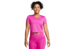 Nike Dri-FIT Geribde Hardlooptop Active Fuchsia Dames