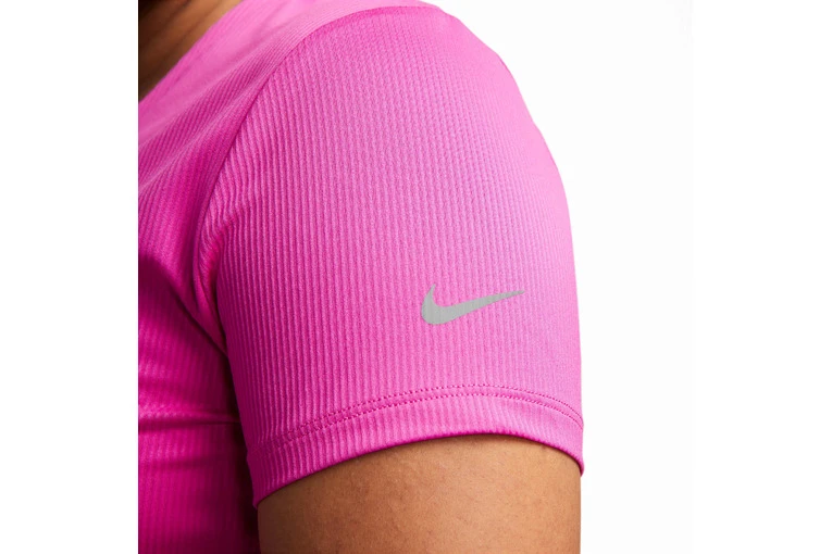 Nike Dri-FIT Geribde Hardlooptop Active Fuchsia Dames 5 Nike Dri-FIT Geribde Hardlooptop Active Fuchsia Dames - Afbeelding 3