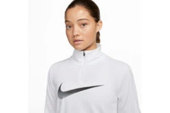 Nike Dri-FIT One Swoosh 1/4 Zip Loopshirt Wit Dames -MoveWear Verkoopwinkel 37108047 3