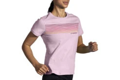 Brooks Distance Short Sleeve 2.0 Loopshirt Quartz/Gradient Stripe Dames -MoveWear Verkoopwinkel 37112568 4