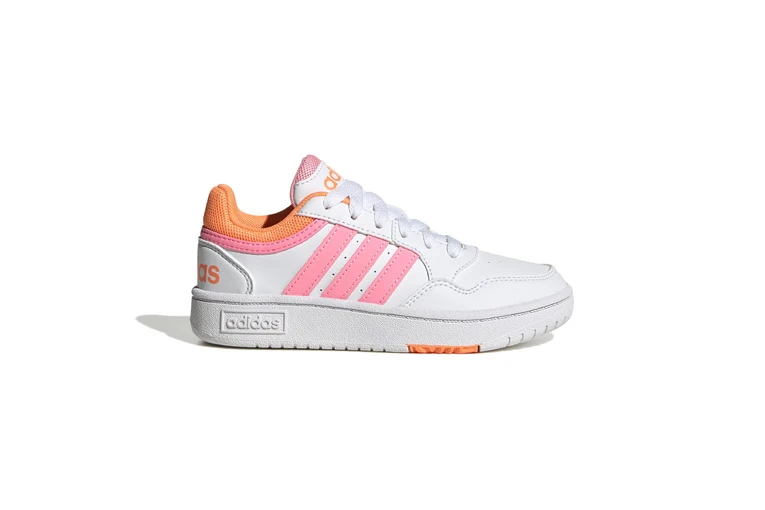 Adidas Hoops 3.0 Sneaker Wit/roze/oranje KIDS 3 Adidas Hoops 3.0 Sneaker Wit/roze/oranje KIDS