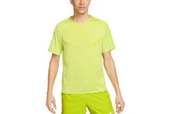 Nike Dri-FIT Miler Breathe T-shirt Fluo Geel Heren